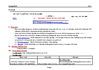 Giáo án Toán học lớp 6