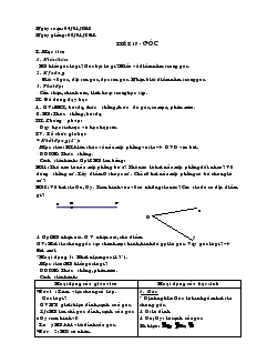 Giáo án Toán học lớp 6 - Tiết 17: Góc