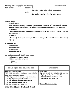 Giáo án Toán học lớp 6 - Tiết 1 đến tiết 102