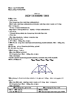 Giáo án Toán học lớp 6 - Tiết 34: Diện tích hình thoi