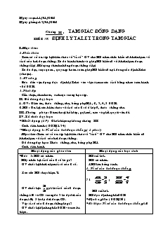 Giáo án Toán học lớp 6 - Tiết 37: Định lý talet trong tam giác