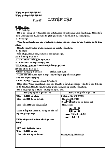 Giáo án Toán học lớp 6 - Tiết 47: Luyện tập