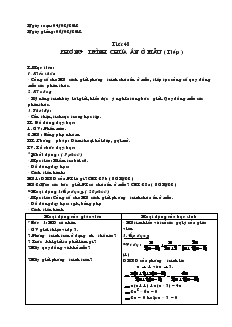 Giáo án Toán học lớp 6 - Tiết 48: phương trình chứa ẩn ở mẫu (tiếp)