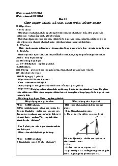 Giáo án Toán học lớp 6 - Tiết 50: Ứng dụng thực tế của tam giác đồng dạng