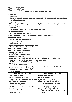 Giáo án Toán học lớp 6 - Tiết 67: Ôn tập chương II