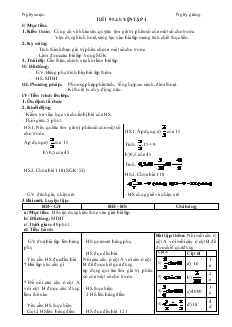 Giáo án Toán học lớp 6 - Tiết 95: Luyện tập 1