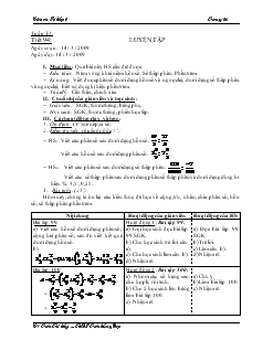 Giáo án Toán học lớp 6 - Tuần 31