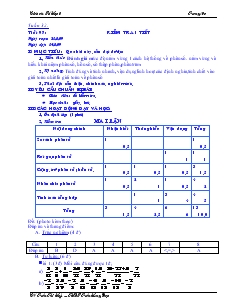 Giáo án Toán học lớp 6 - Tuần 32, 33