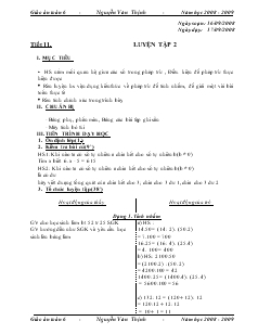 Giáo án Toán lớp 6 - Tiết 11: Luyện tập (Tiếp)