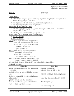 Giáo án Toán lớp 6 - Tiết 16: Ôn tập