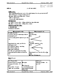 Giáo án Toán lớp 6 - Tiết 17: Số đo góc