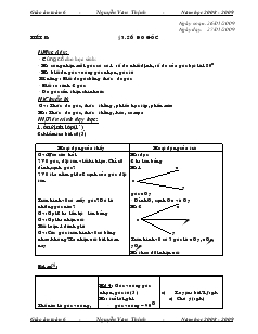 Giáo án Toán lớp 6 - Tiết 18: Số đo góc