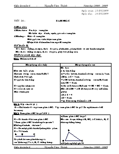 Giáo án Toán lớp 6 - Tiết 26: Tam giác