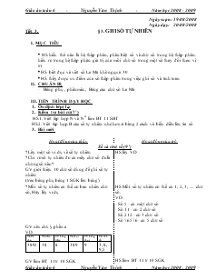 Giáo án Toán lớp 6 - Tiết 3 - Ghi số tự nhiấn