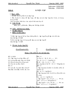 Giáo án Toán lớp 6 - Tiết 5: Luyện tập