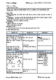 Giáo án Toán lớp 6 - Tuần 10, tiết 27