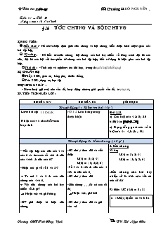 Giáo án Toán lớp 6 - Tuần 11, tiết 30