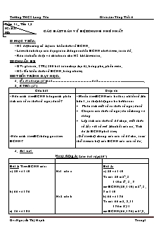 Giáo án Toán lớp 6 - Tuần 14 đến tuần 32