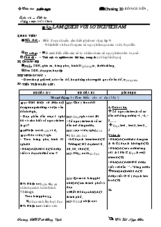 Giáo án Toán lớp 6 - Tuần 14, tiết 40