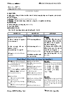 Giáo án Toán lớp 6 - Tuần 15, tiết 36