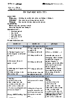 Giáo án Toán lớp 6 - Tuần 16, tiết 46