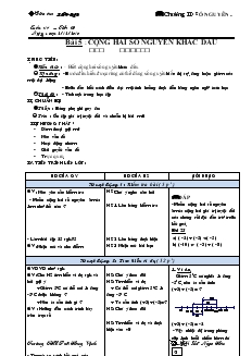 Giáo án Toán lớp 6 - Tuần 17, tiết 49