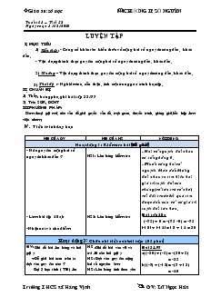 Giáo án Toán lớp 6 - Tuần 18, tiết 52