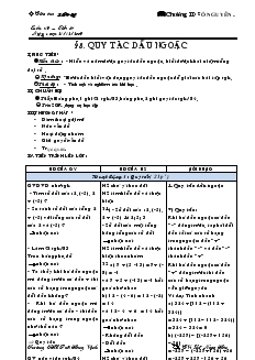 Giáo án Toán lớp 6 - Tuần 19, tiết 57