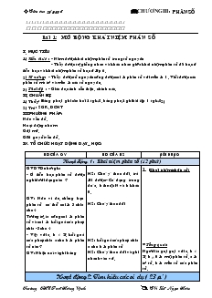 Giáo án Toán lớp 6 - Tuần 24, tiết 69