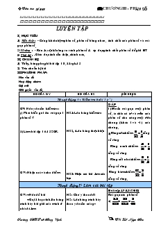 Giáo án Toán lớp 6 - Tuần 25, tiết 73