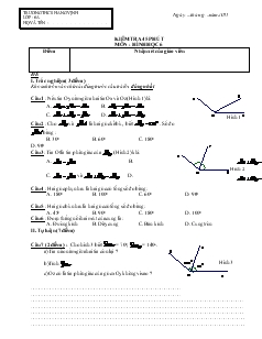 Kiểm tra 45 phút môn: Hình học 6