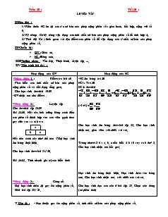 Giáo án Toán 6 - Tuần 28, tiết 81