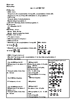 Giáo án Toán học lớp 6 - Tiết 79: Luyện tập