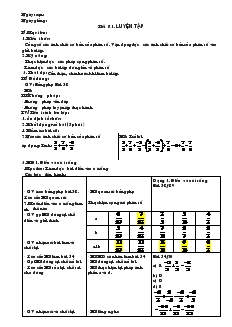 Giáo án Toán học lớp 6 - Tiết 81: Luyện tập