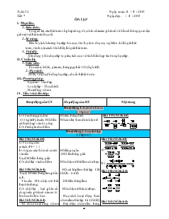 Giáo án Toán học lớp 6 - Tuần 32