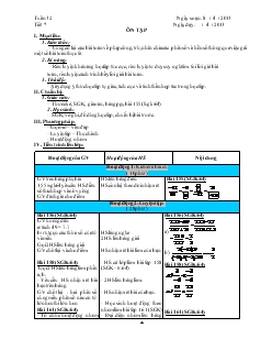 Giáo án Toán học lớp 6 - Tuần 32 đến tuần 35