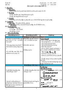 Giáo án Toán học lớp 6 - Tuần 34