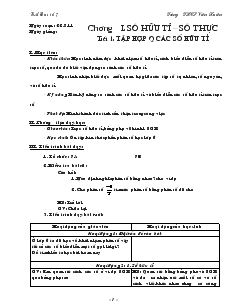 Giáo án Toán học lớp 7