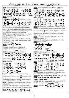Ôn tập kiểm tra học kỳ II, môn Toán 6