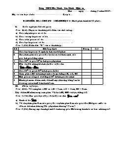 Bài kiểm tra chương 2 Hình học 6 - Thời gian làm bài 45 phút