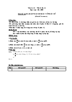Chủ đề 11: Ba bài toán cơ bản về phân số