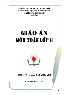 Giáo án môn Toán lớp 6