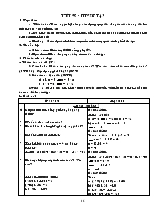 Giáo án Toán 6 - Số học - Kỳ II