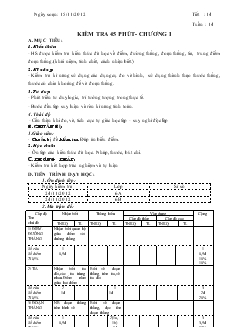 Giáo án Toán 6 - Tiết 14: Kiểm tra 45 phút - Chương I