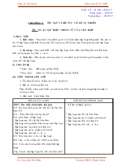 Giáo án Toán 6 - Tiết 1 đến tiết 111