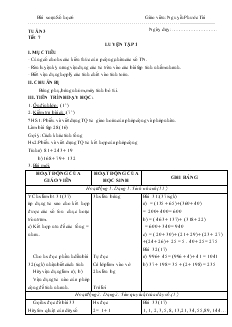 Giáo án Toán 6 - Tiết 1 đến tiết 18