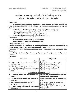 Giáo án Toán 6 - Tiết 1 đến tiết 58