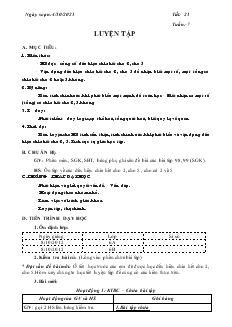 Giáo án Toán 6 - Tiết 21: Luyện tập