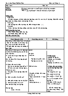 Giáo án Toán 6 - Tuần 1 đến tuần 13