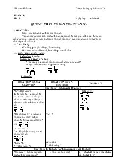 Giáo án Toán 6 - Tuần 24, 25